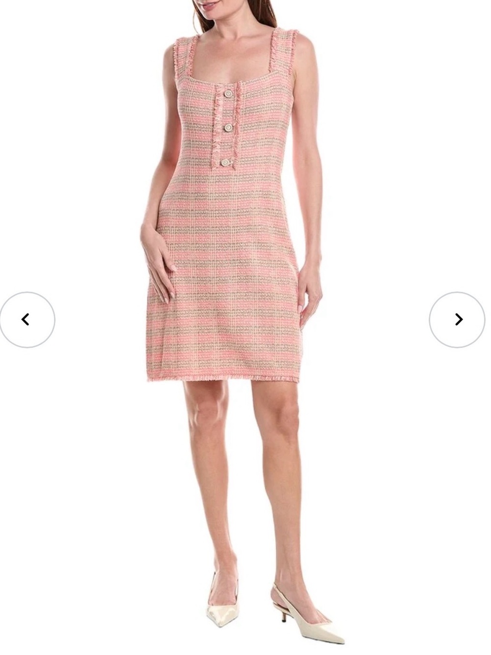 • MISOOK • BNWT $448 Pink tan tweed dress